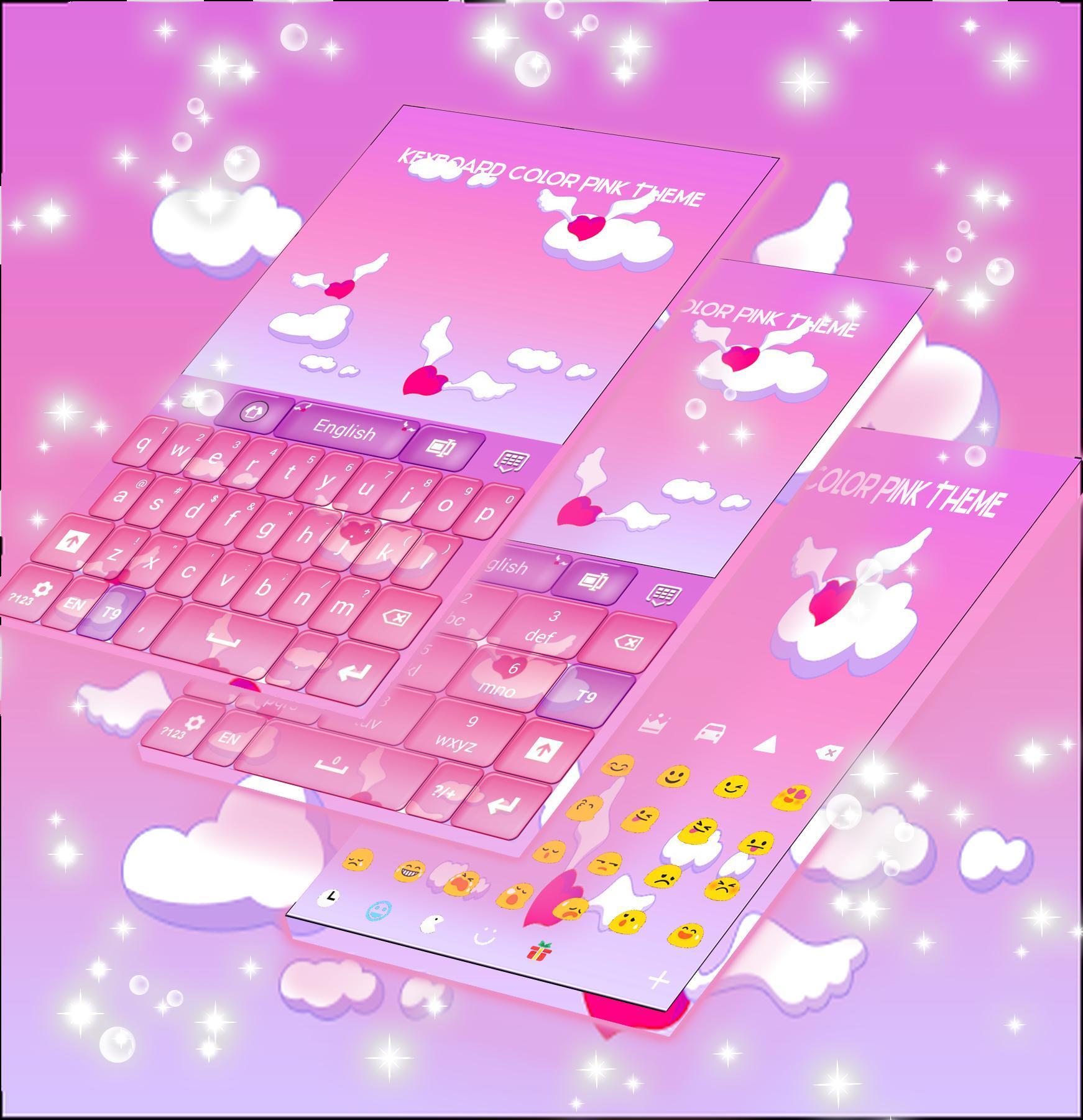 Keyboard Color Pink Theme