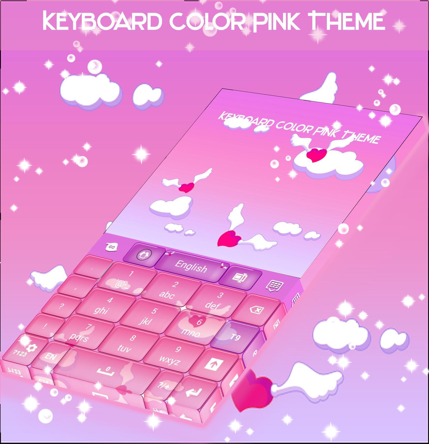 Keyboard Color Pink Theme