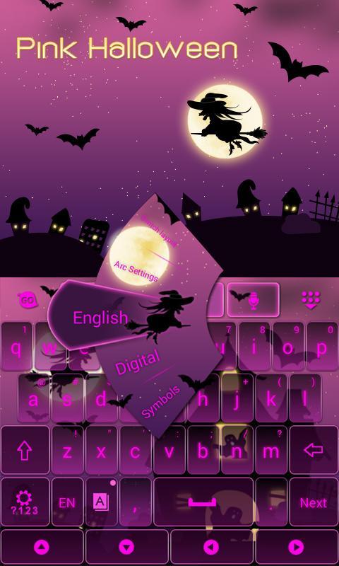Pink Halloween Keyboard Theme