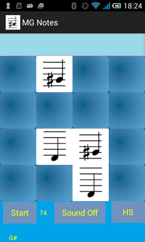 Memory Game Music Notes