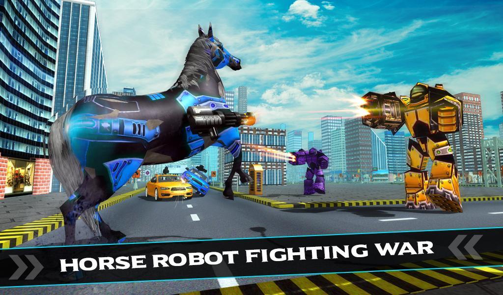 US Police Car Robot War Wild Horse Robot Transform