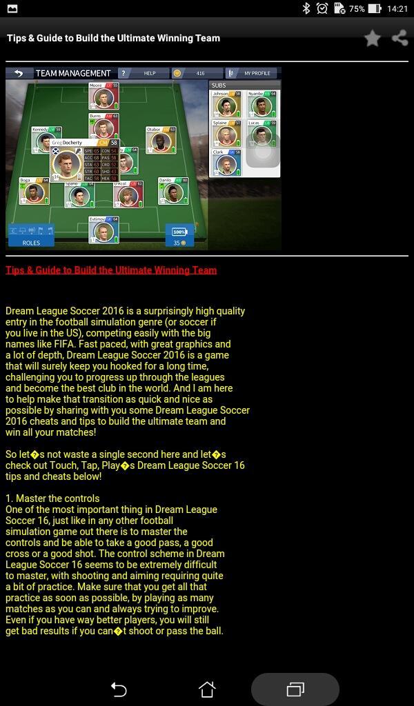 Guide+Dream League Soccer 16
