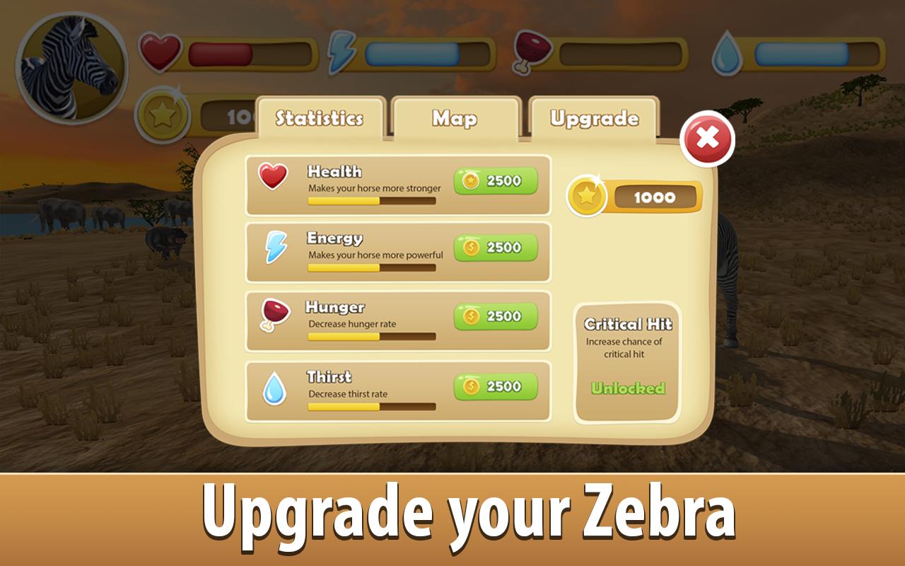 Wild Zebra Horse Simulator 3D