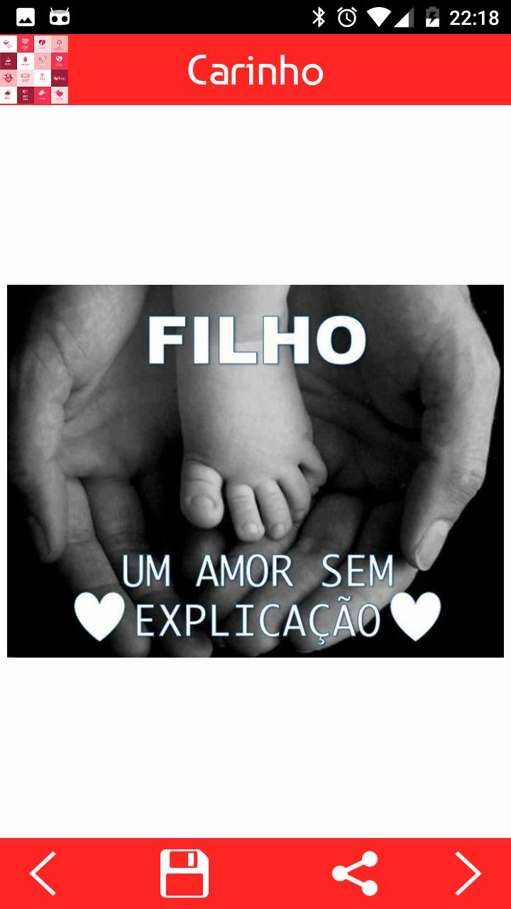 Imagens com frases de Carinho