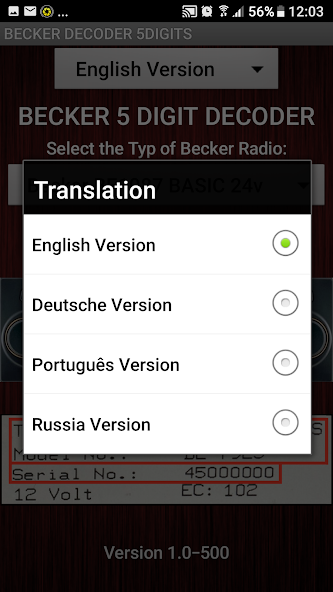 Becker 5Digit Radio Code