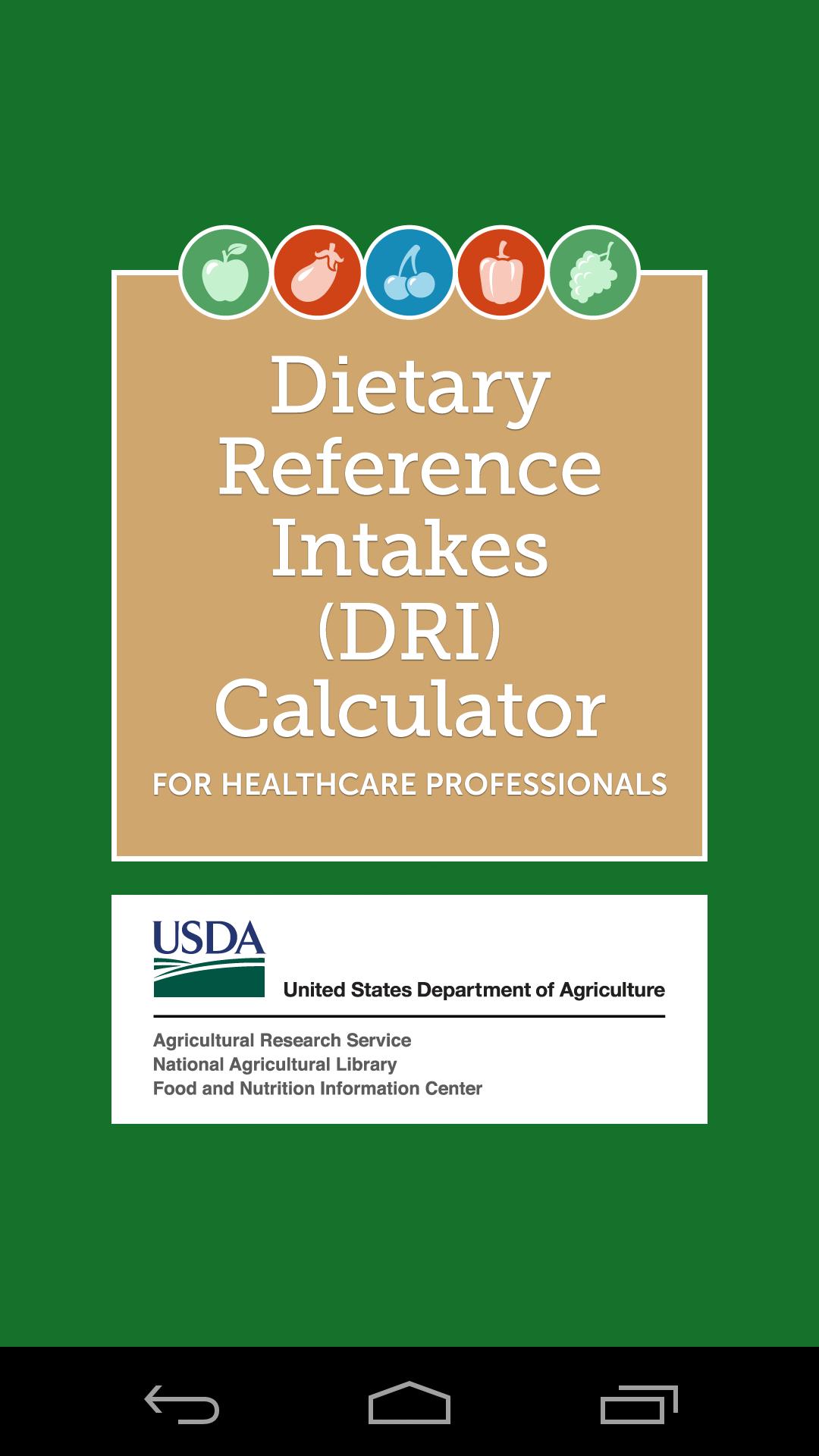 USDA DRI Calculator