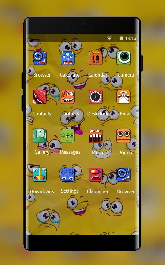 Yellow Cartoon Theme for android free