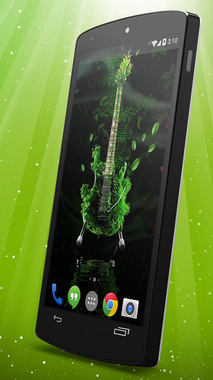 Green Guitar Live Wallpaper