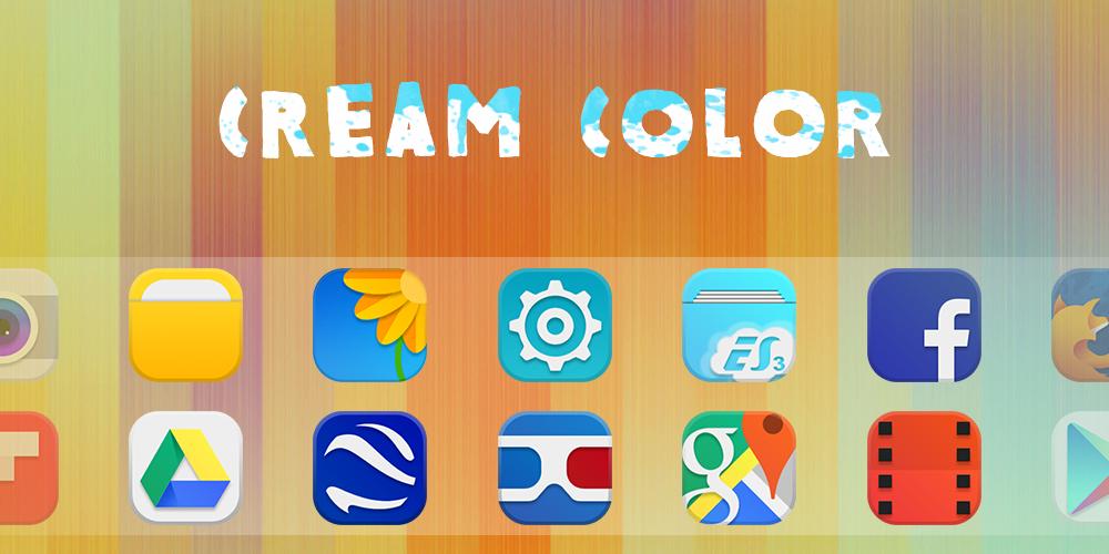 Cream Color - Solo Launcher Theme