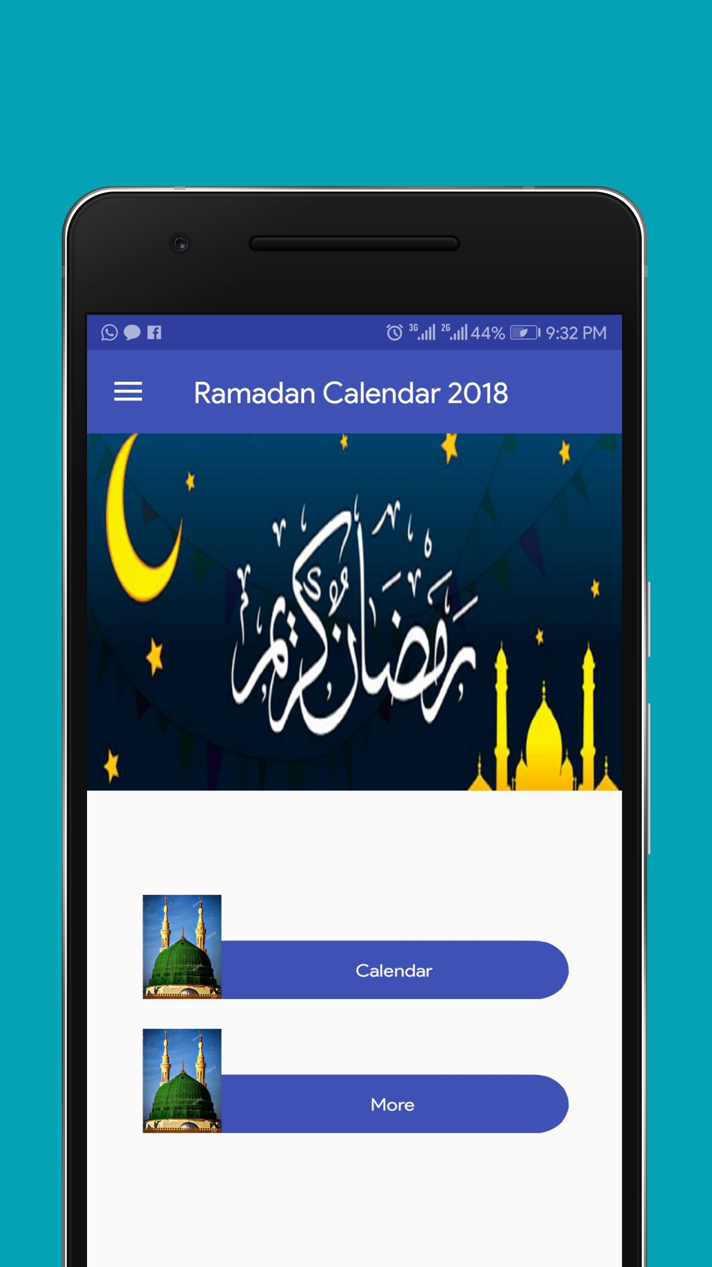 Ramadan Calendar 2018