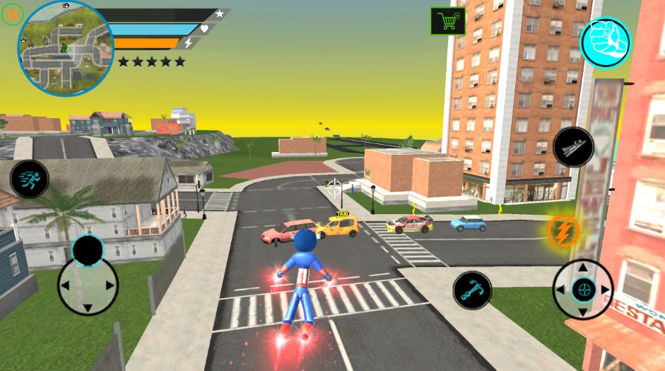 US Robot Stickman Rope Hero -