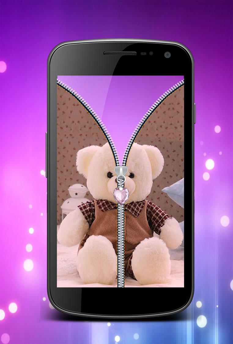 Teddy Bear plush Zipper Lock