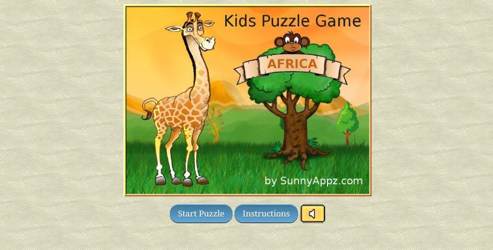 Kids Puzzle Game - Africa