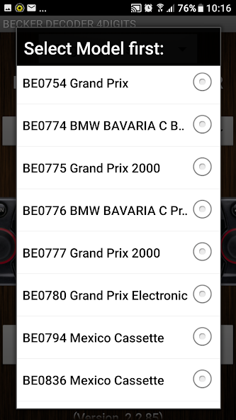 Becker 4Digit Radio Code