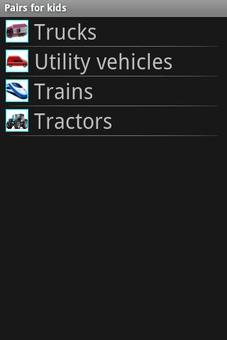 * Pairs memory for kids *