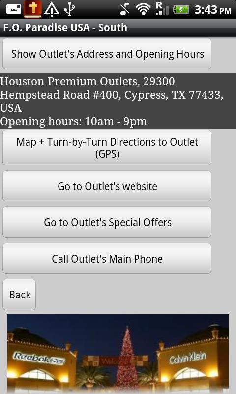 US Factory Outlets: Demo App