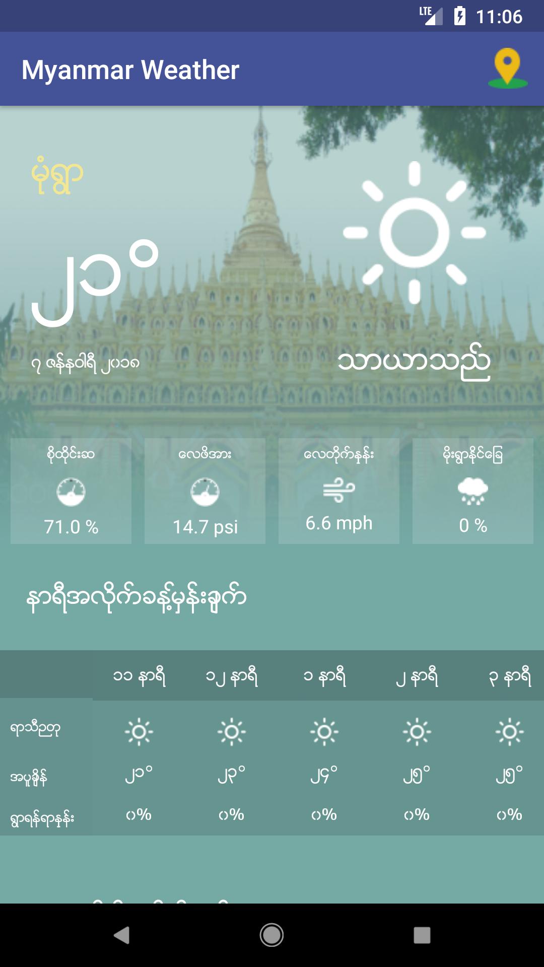 Myanmar Weather App