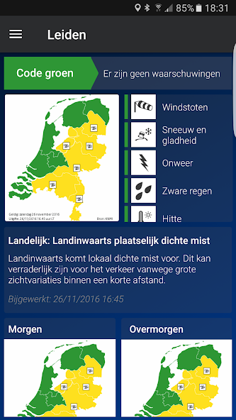 Weerwaarschuwing: Weeralarm NL