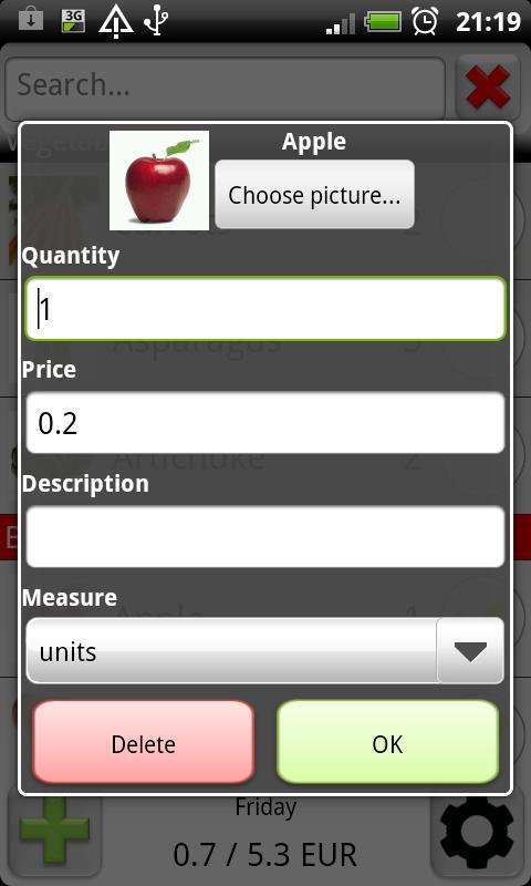 Chrome Shopping List