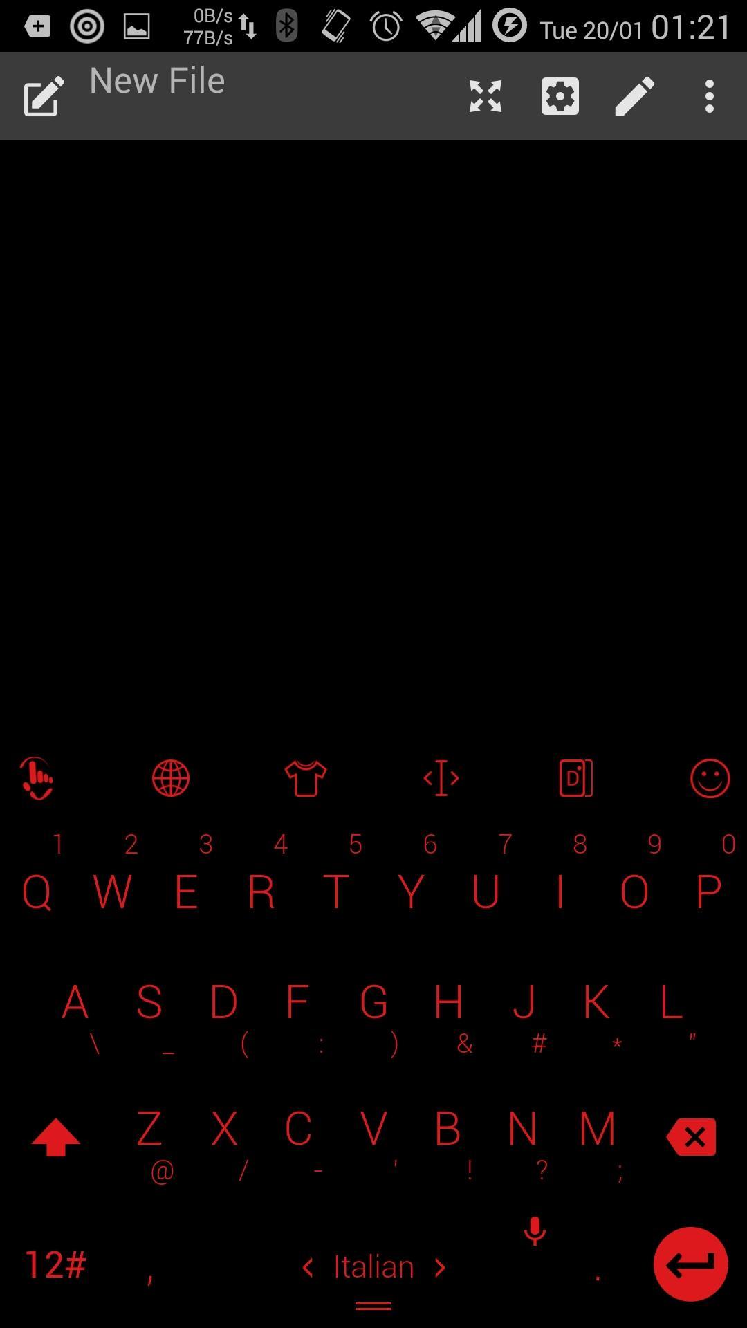 Keyboard Theme Flat Black Red