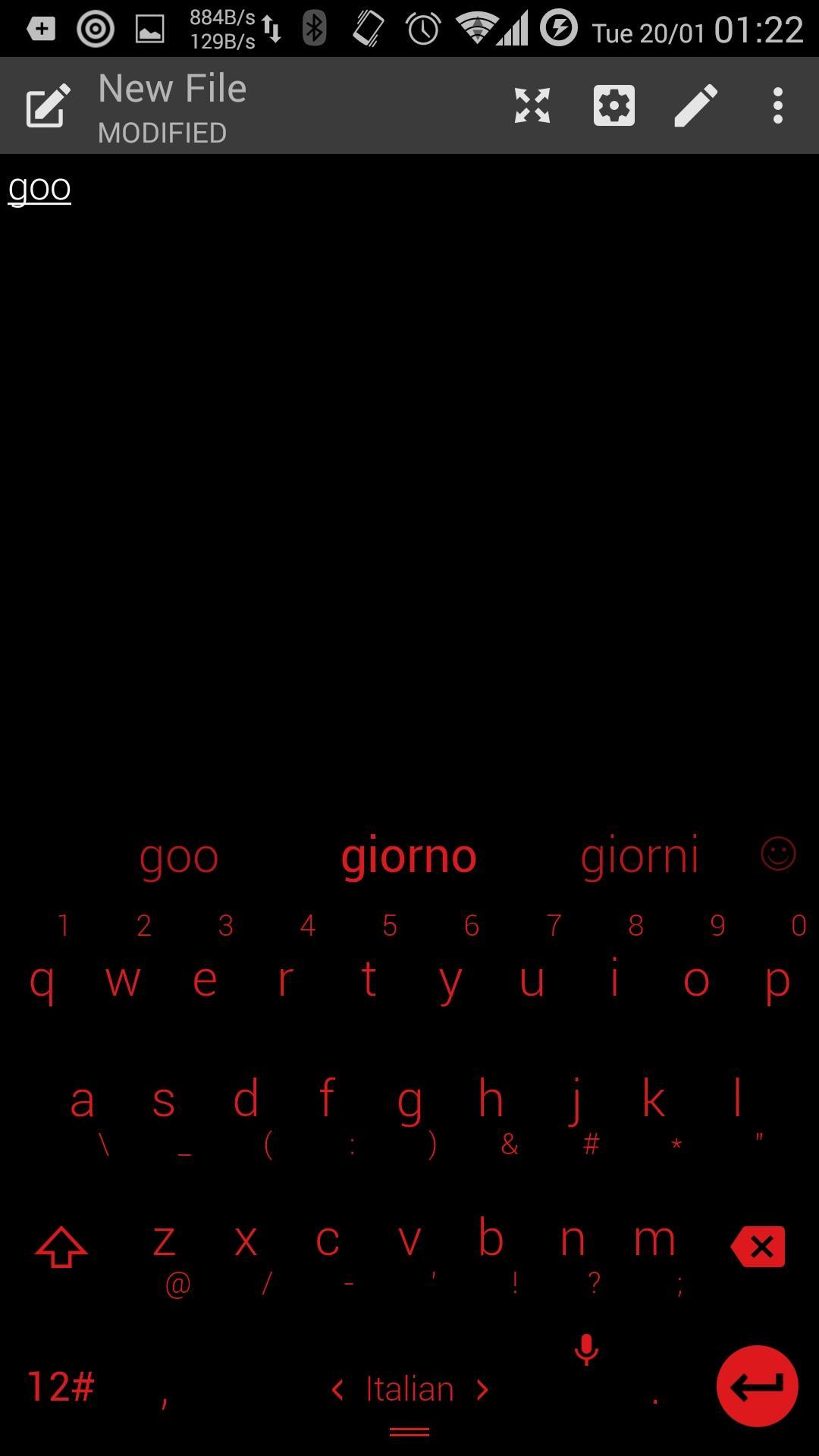 Keyboard Theme Flat Black Red