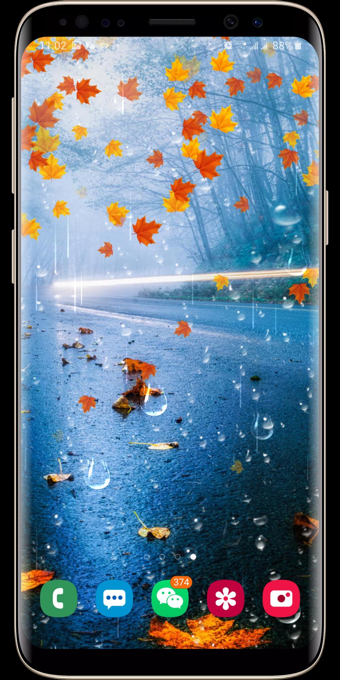 Maple Droplets Live Wallpaper