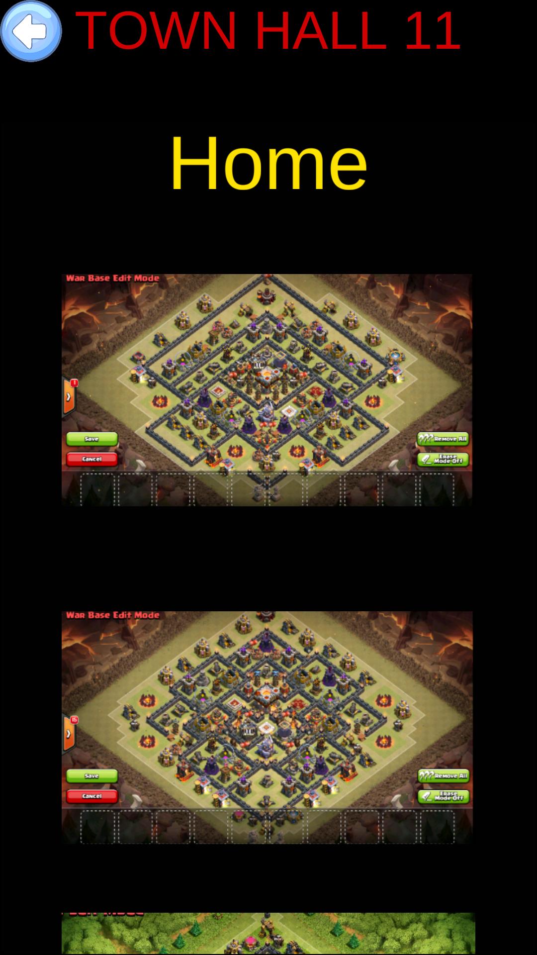 Bases Layouts for COC