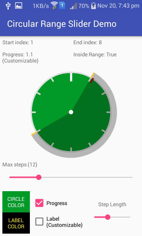 Circular Range Slider Demo