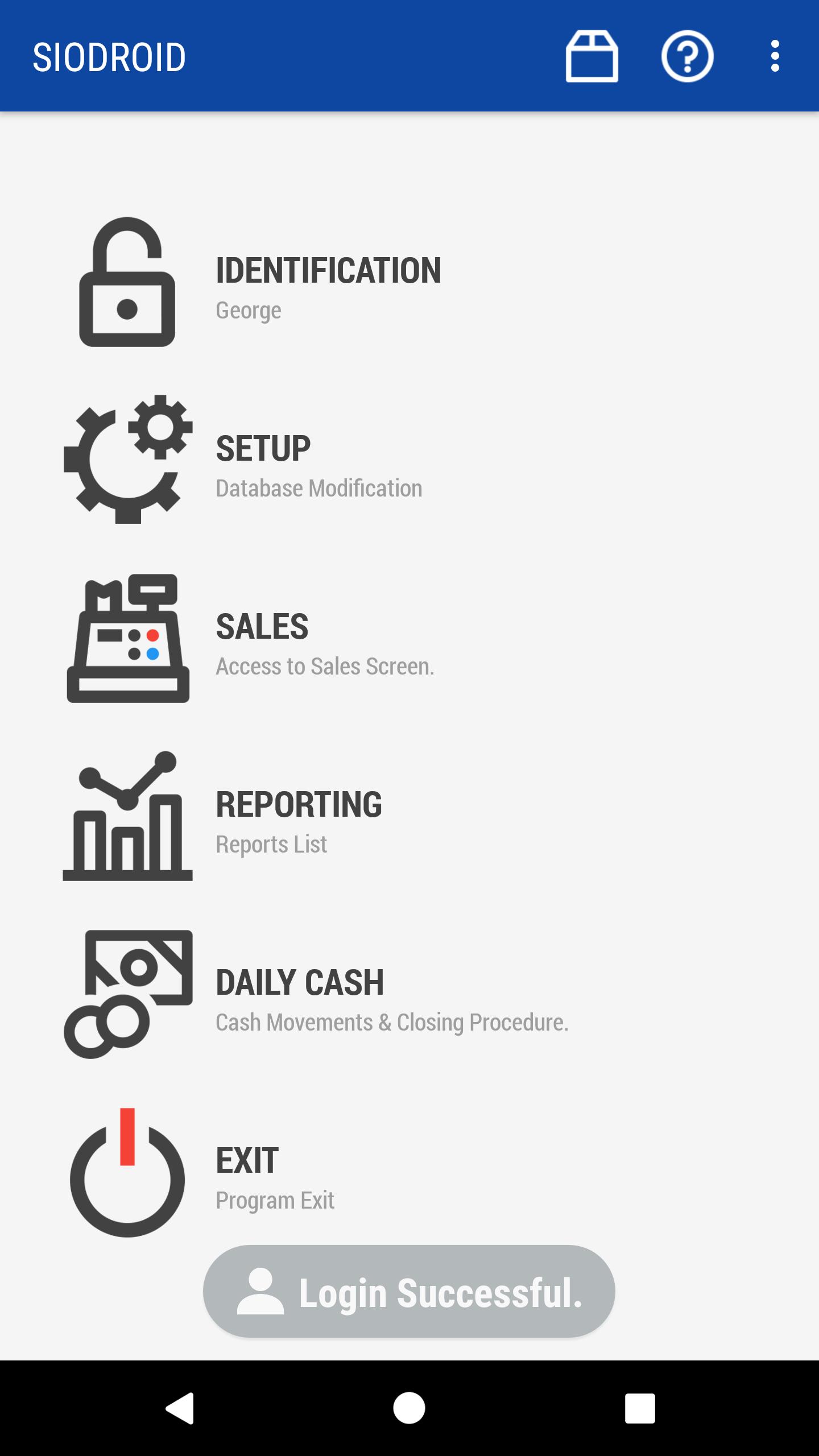 SIODROID Point of Sale (DEMO)