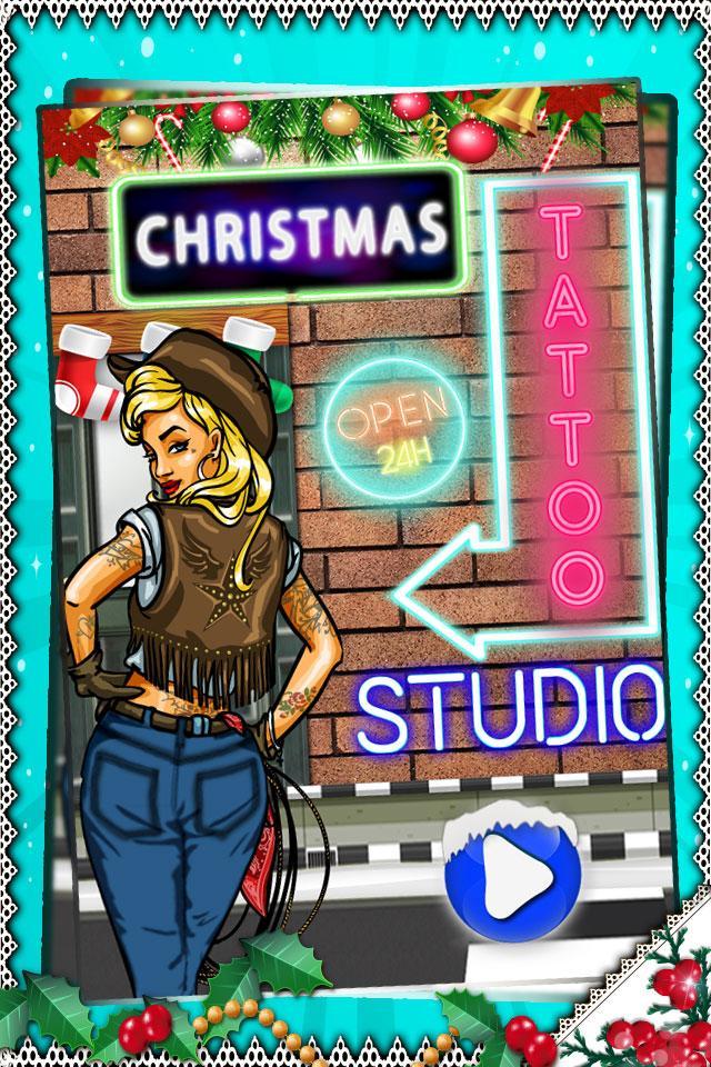Santa Tattoo Designer Girl