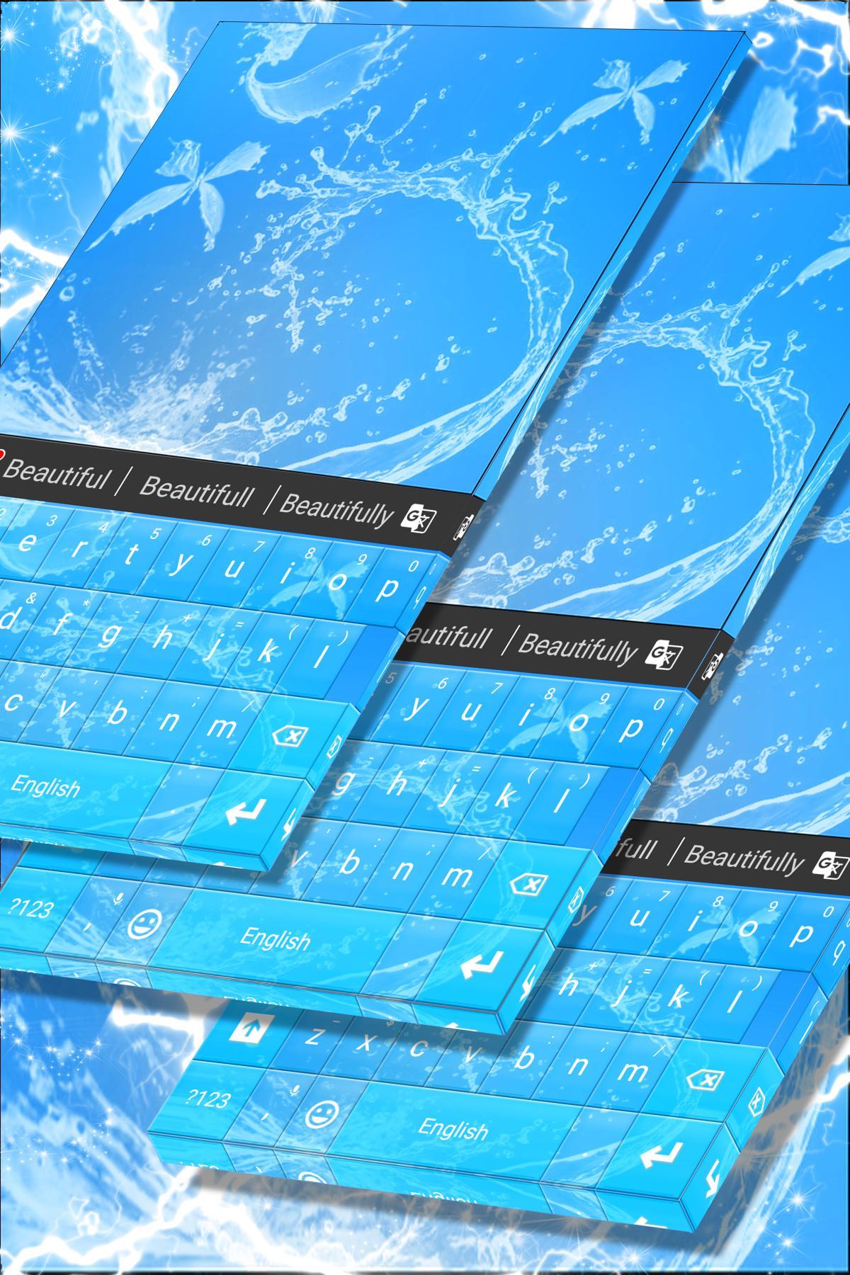 Water Blue Keyboard Theme