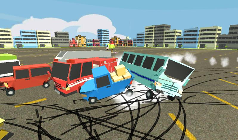 Craft Cube Car Realistic Crash