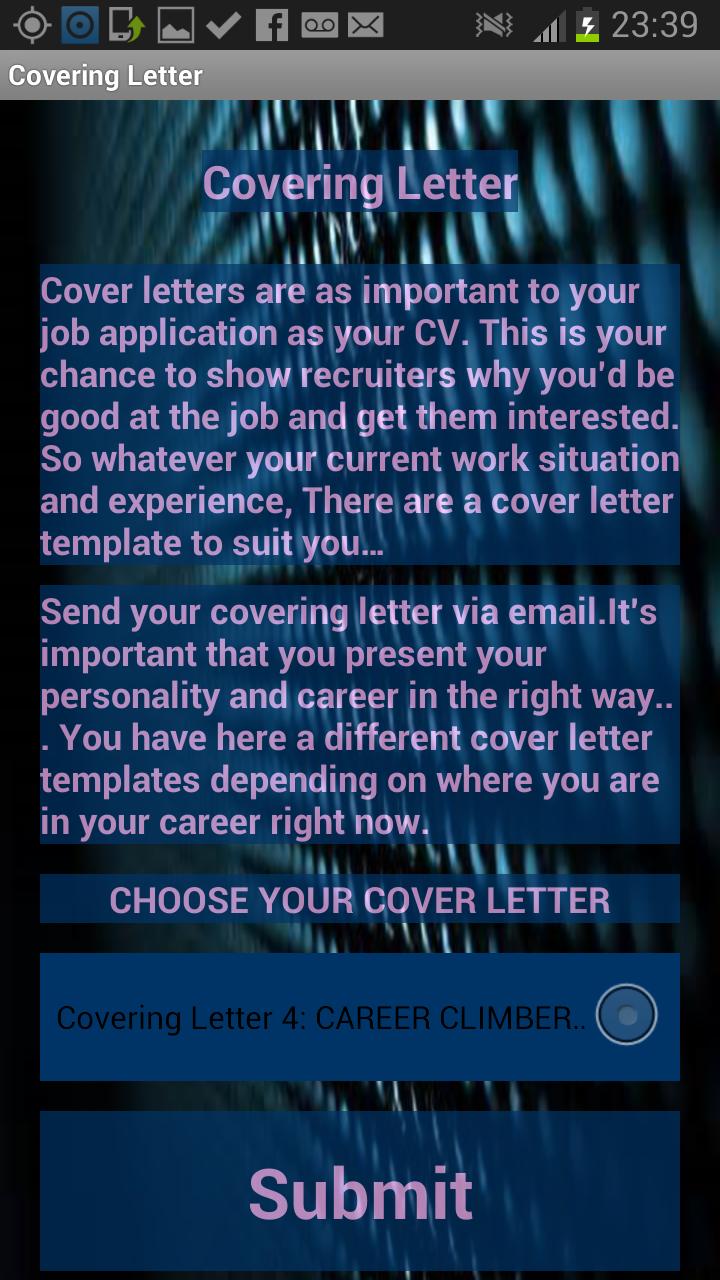 Covering Letter