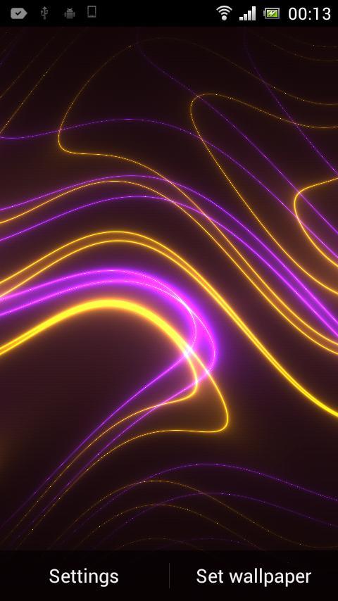 Neon Glitter Wave HD LWP