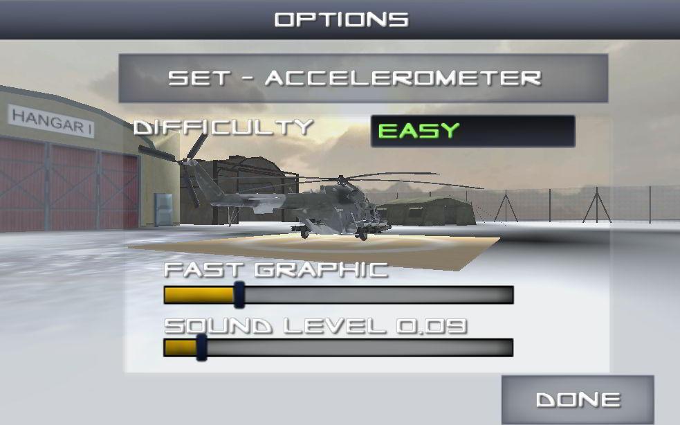 Heliport 3D helicopter gunship