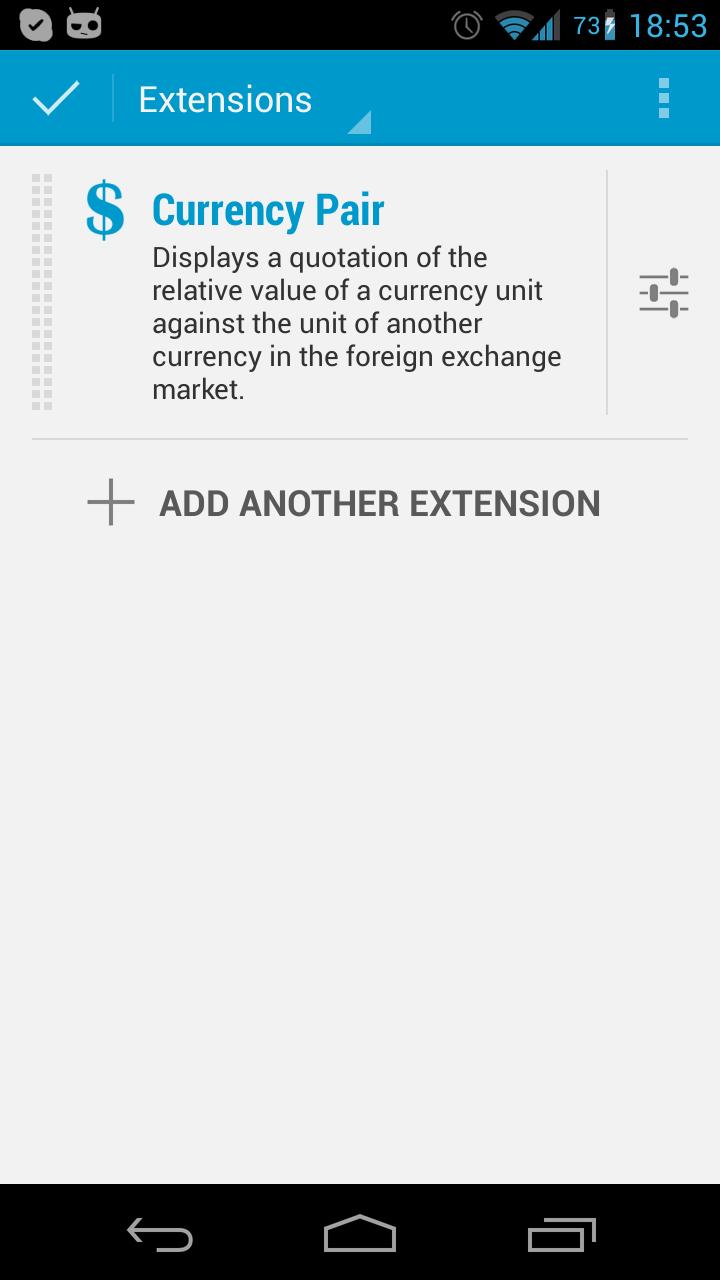 DashClock Forex Extension