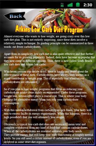 Atkins Low Carb Diet Program