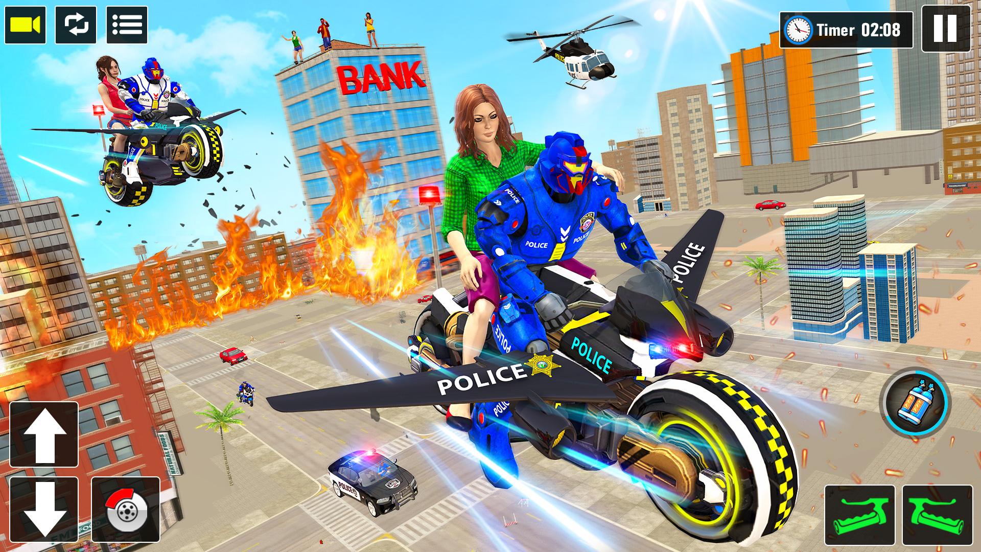 Police Robot Bike Crime Chase