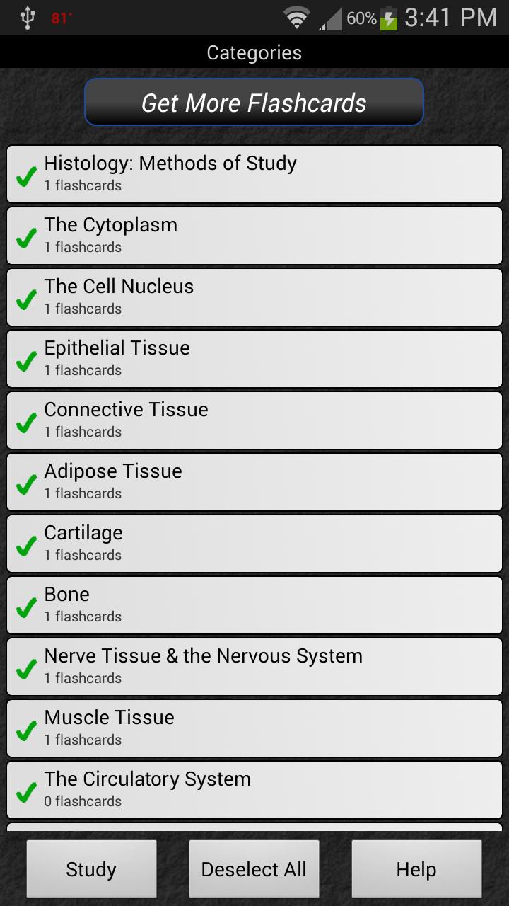 Basic Histology Flash Cards