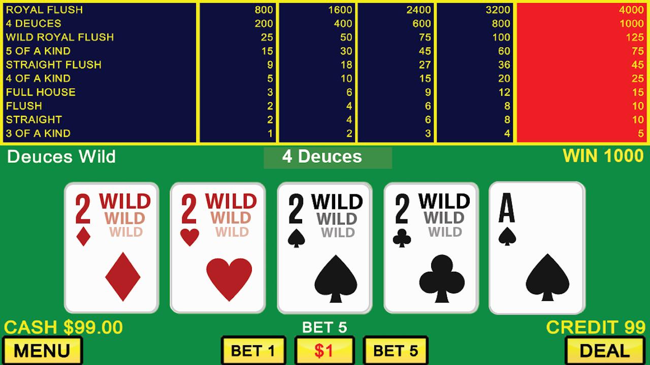 Deuces Wild Poker and Keno