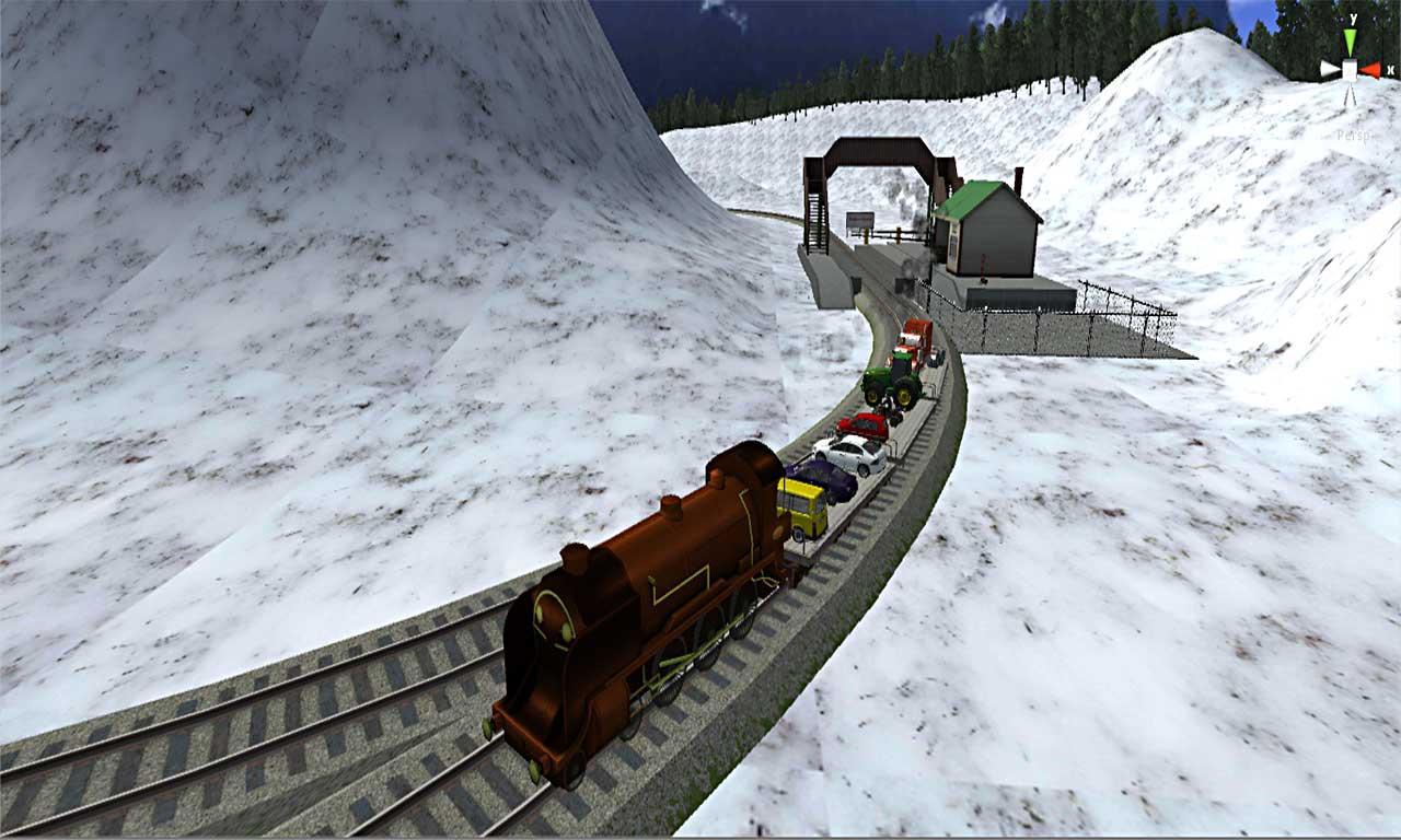 Steam Locomotive Cargo Train