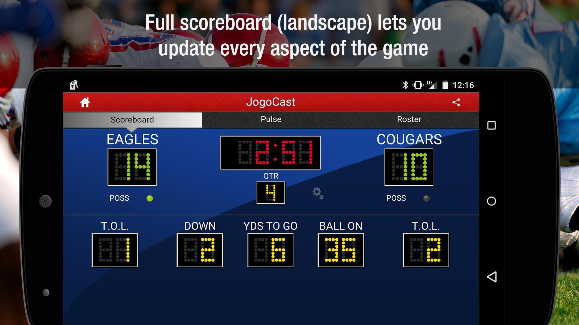 JogoCast Football Scoreboard