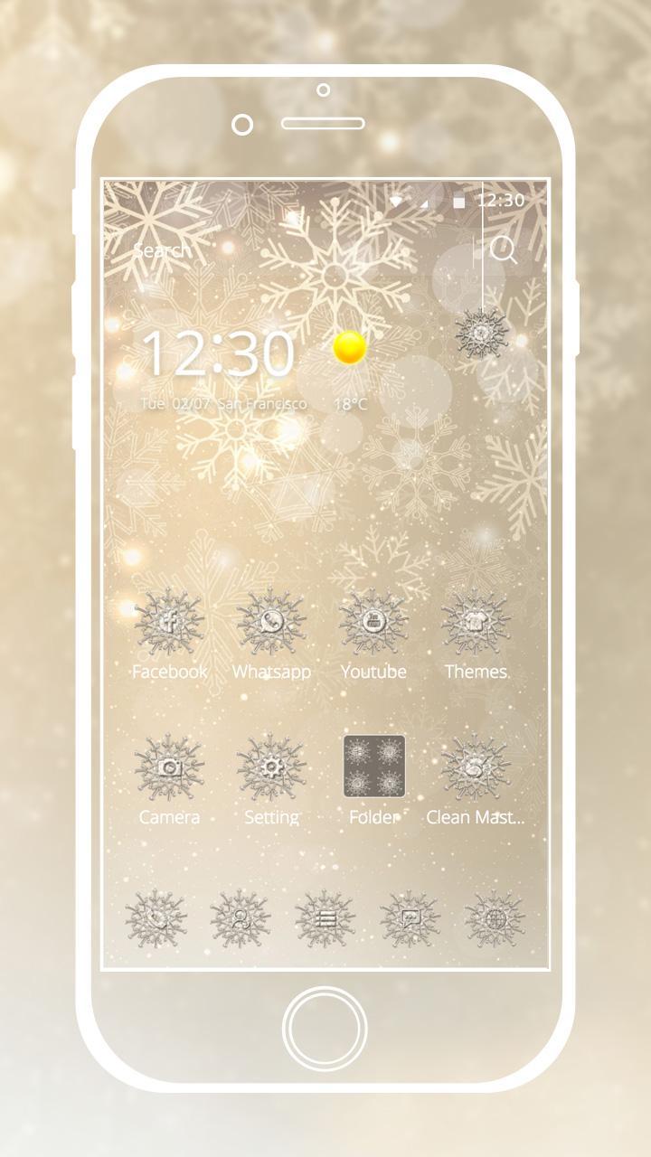 Snowflake theme silver