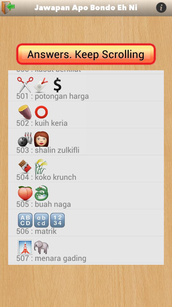 Apo Bondo Eh Ni - Answers