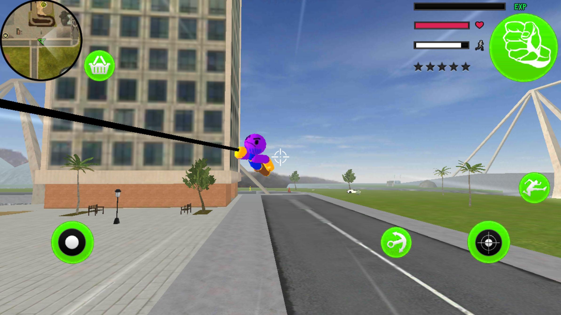 Super Thanos Stickman Rope Hero Gangster Crime