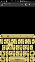 Keyboard Theme Metallic Gold