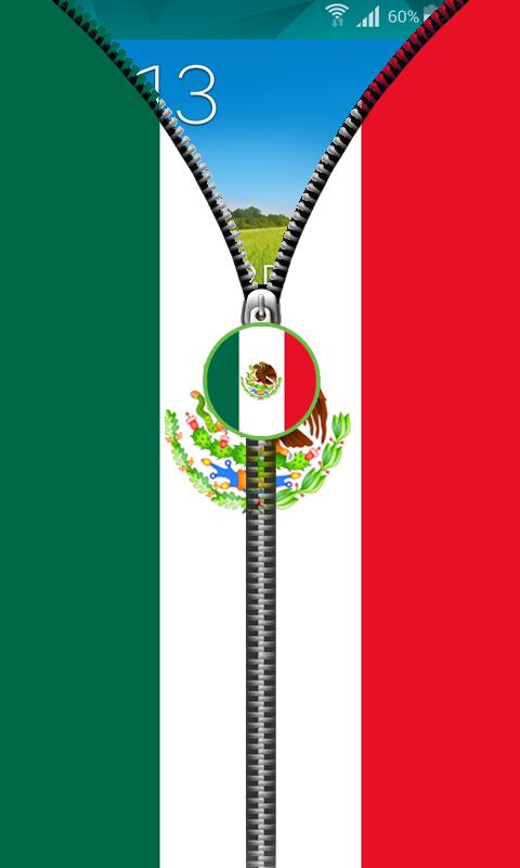 Mexico Flag Zipper UnLock