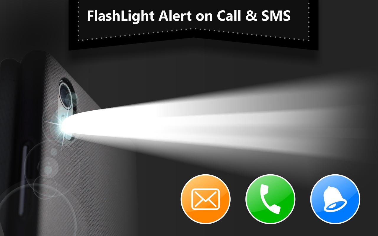 Flash alerts On Call SMS: Color Flashlight & Alarm