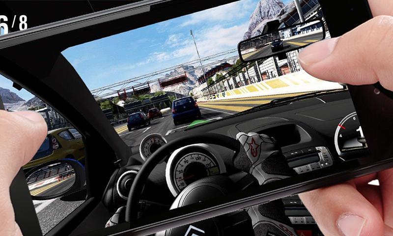 City Traffic Driving in Car