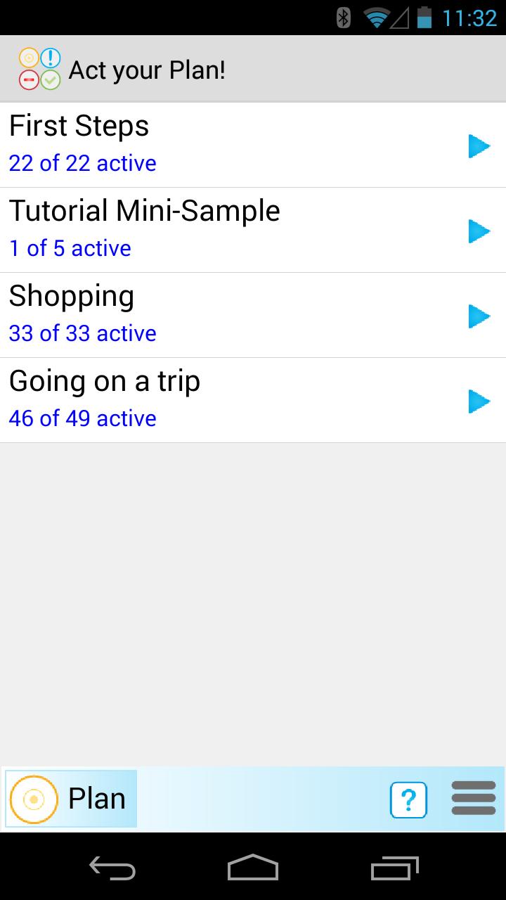 Act your Plan! Checklists